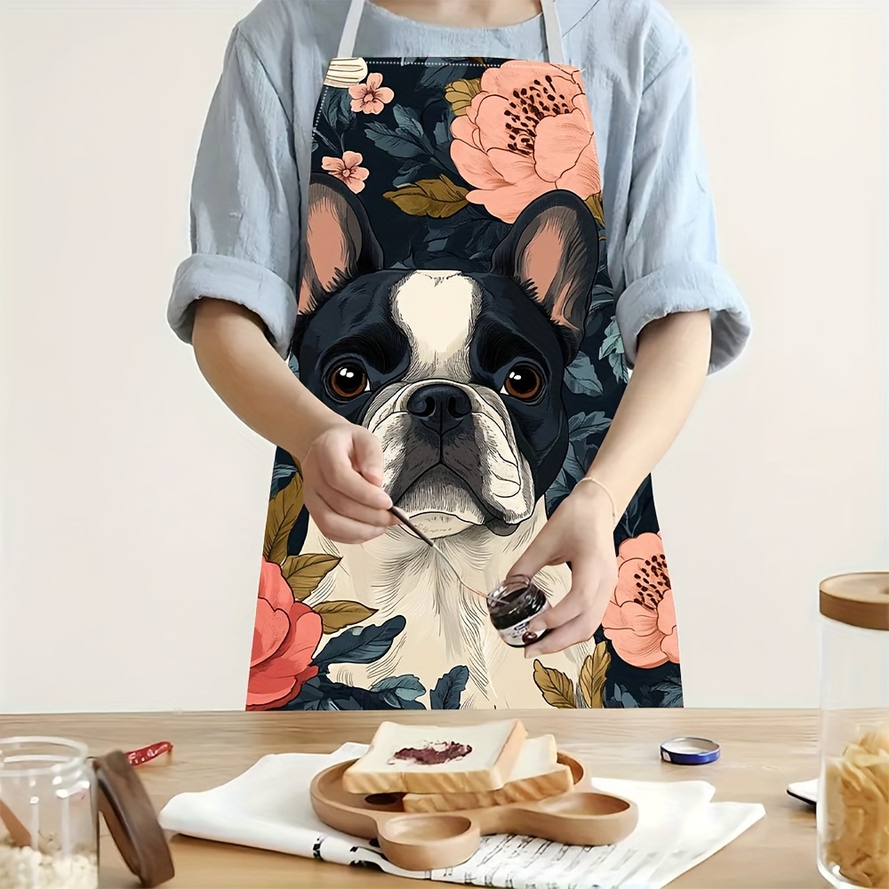 Kitchen Baking Area Ideas - Fartuch z motywem buldoga francuskiego -