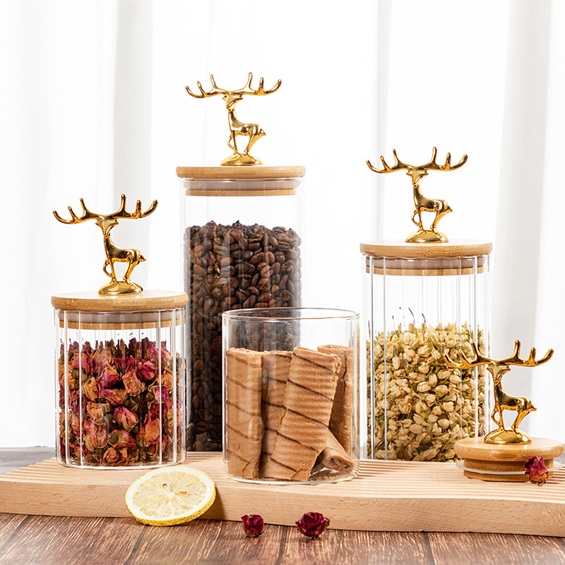 Kitchen Bank - Nordic Golden Elk Słoik do przechowywania