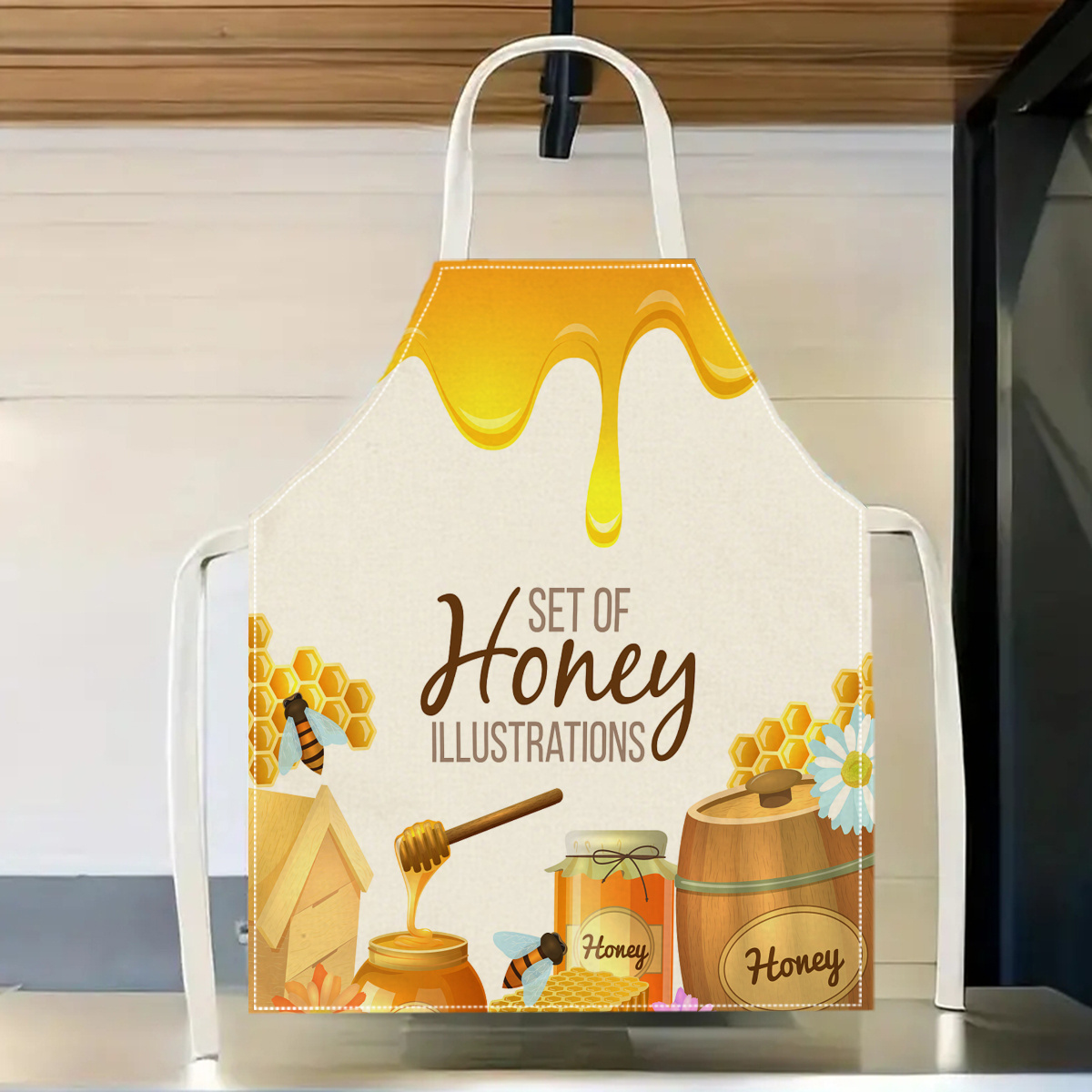 Kitchen Baking Area Ideas - Fartuch z motywem pszczoły miodnej, słodki