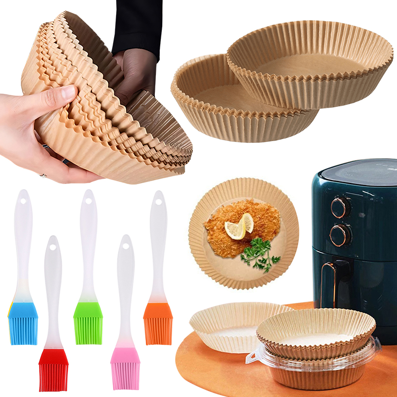 Kitchen Baking Mat - 50/100 SZT. Papierowe Talerzyki do Frytkownicy