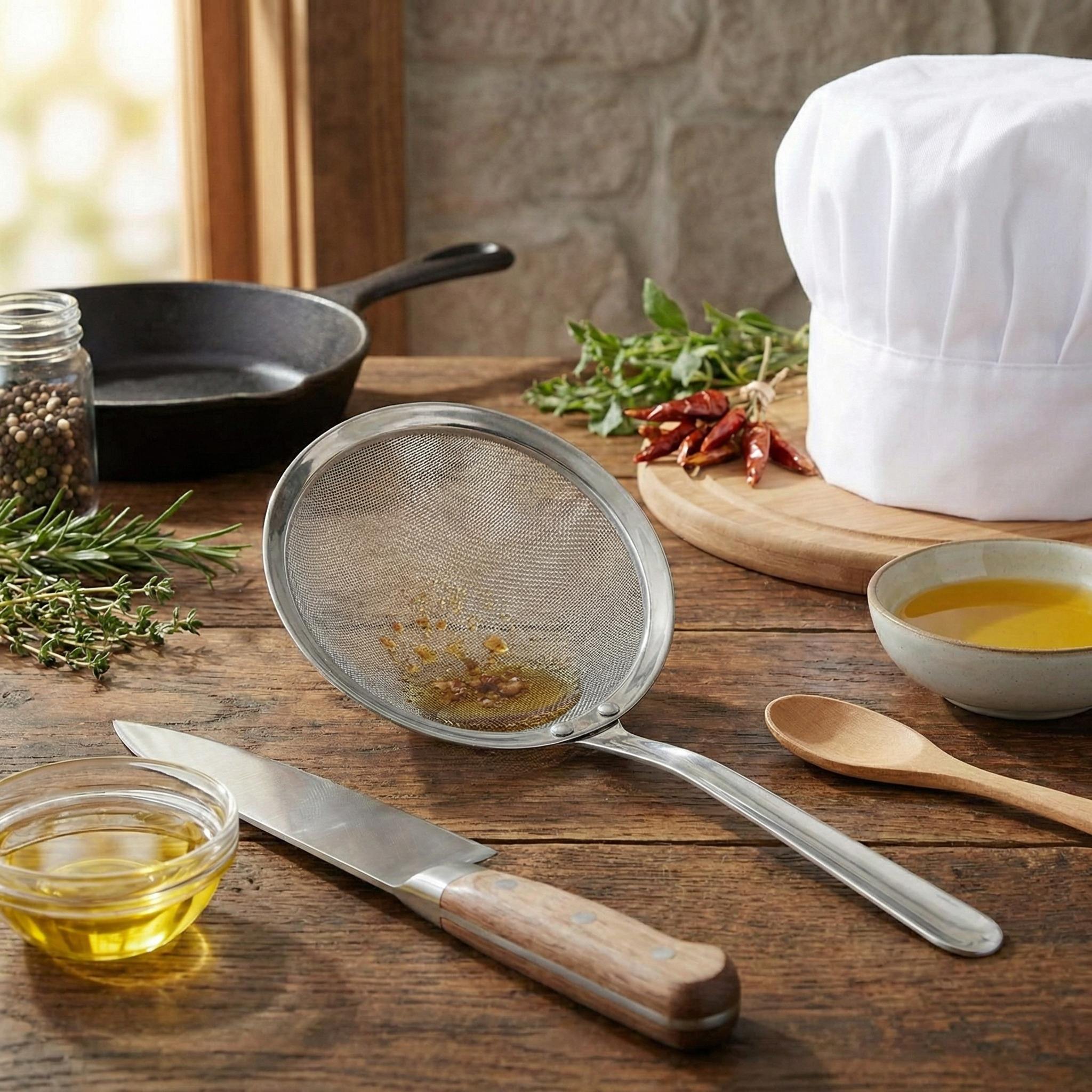 Kitchen Baking Essentials - Niezbędna w kuchni łyżka do odcedzania