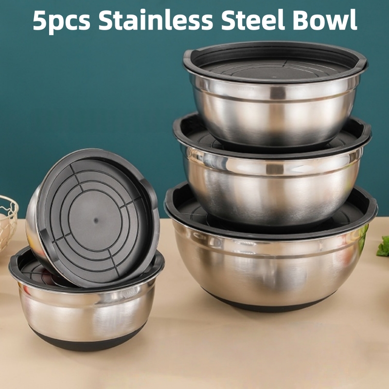 Zestaw 5 misek ze stali nierdz – Kitchen Baking Essentials recenzja i cena